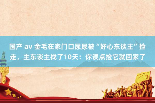 国产 av 金毛在家门口尿尿被“好心东谈主”捡走，主东谈主找了10天：你误点捡它就回家了