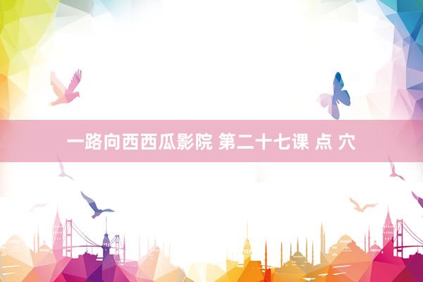 一路向西西瓜影院 第二十七课 点 穴